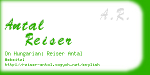antal reiser business card